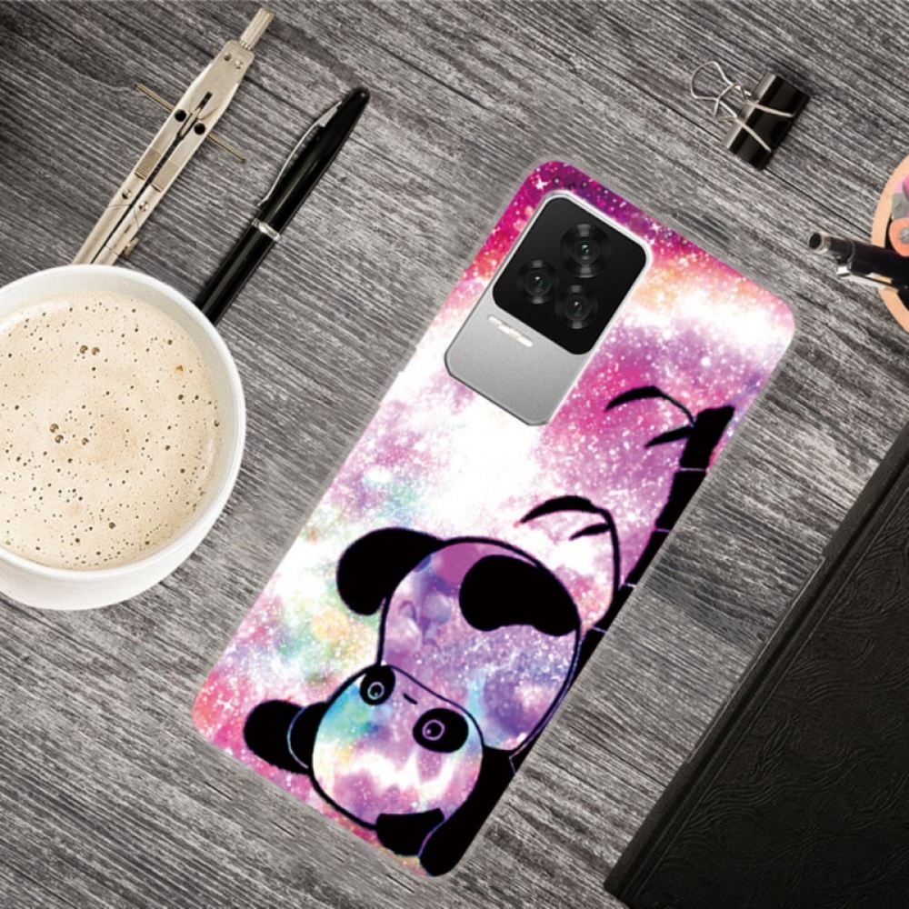 Kryt Na Poco F4 Silikonová Panda Vzhůru Nohama