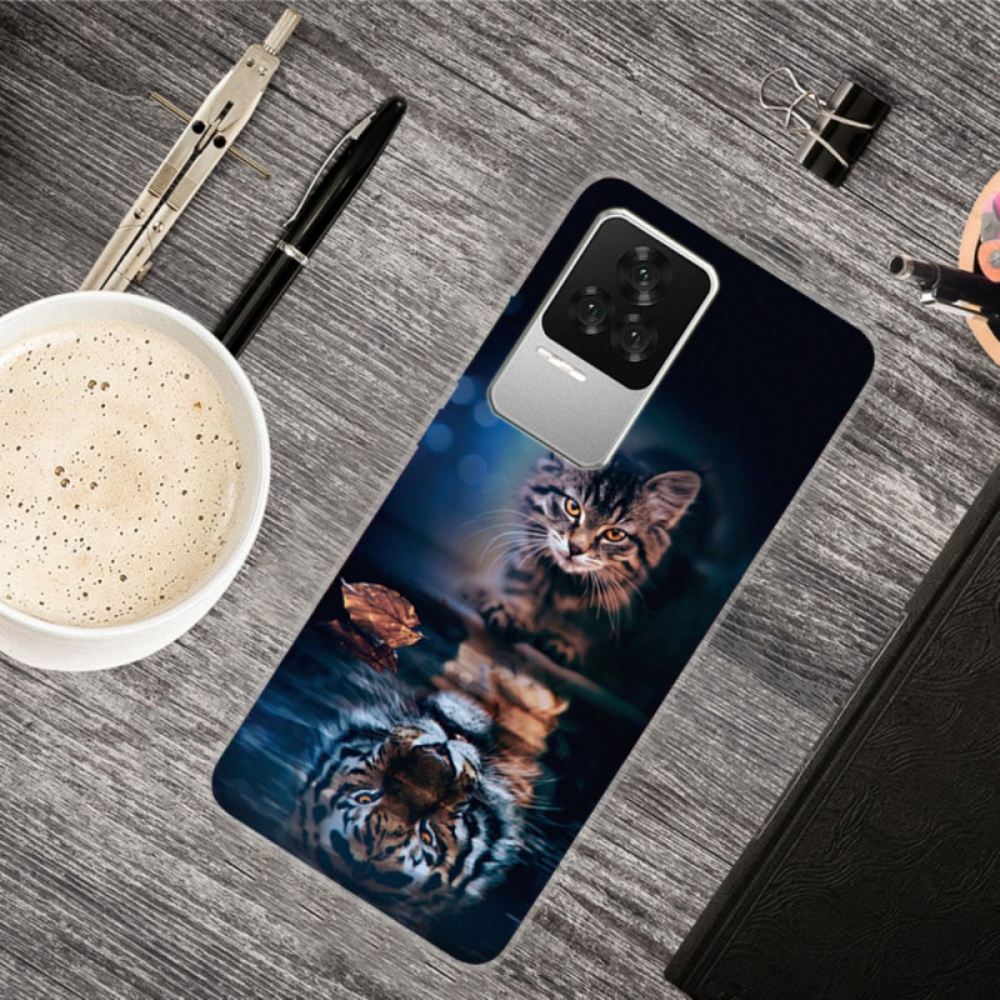 Kryty Na Mobil Na Poco F4 Silikonová Kočka A Tygr