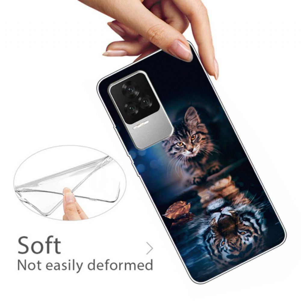Kryty Na Mobil Na Poco F4 Silikonová Kočka A Tygr