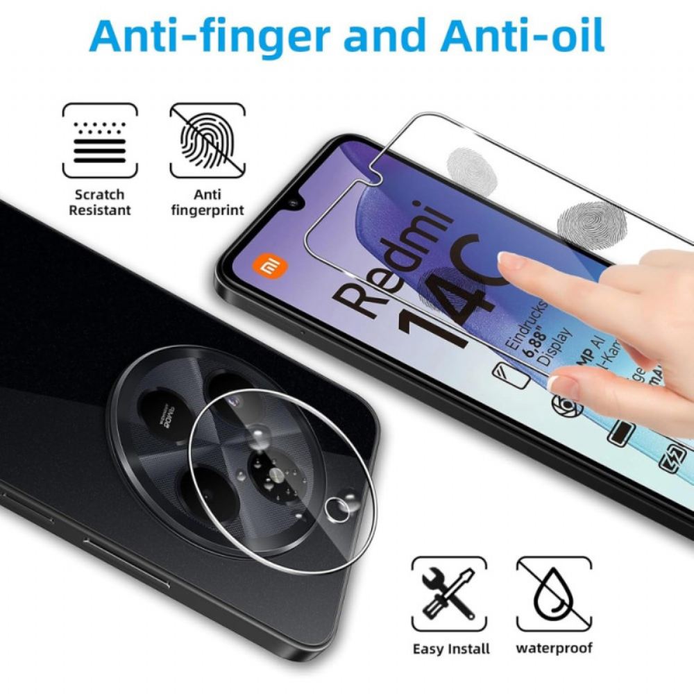 Dvojitá Tvrzená Skleněná Ochrana Displeje A Fotoaparátu Pro Xiaomi Redmi 14c / Poco C75