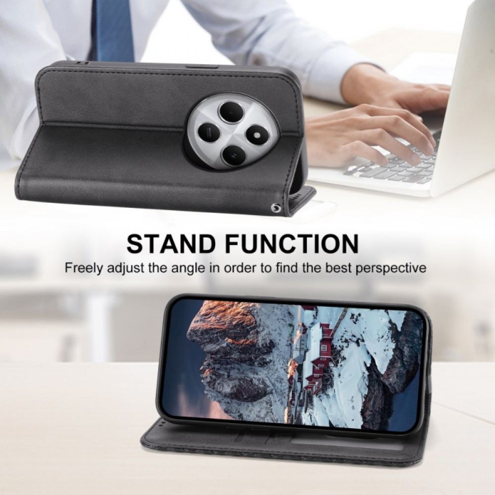 Kožené Pouzdro Folio Poco C75 Diamantový Design