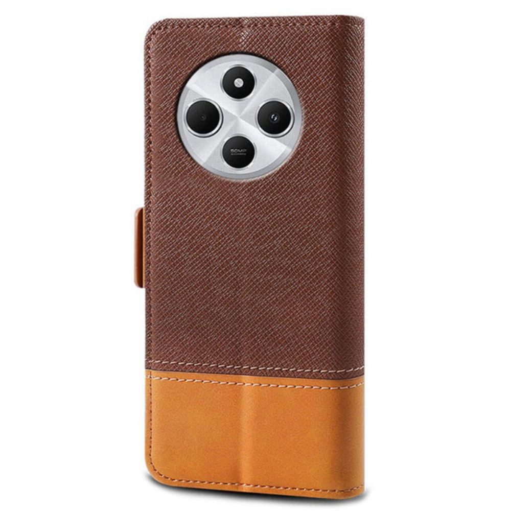 Kožené Pouzdro Folio Poco C75 Dvě Textury