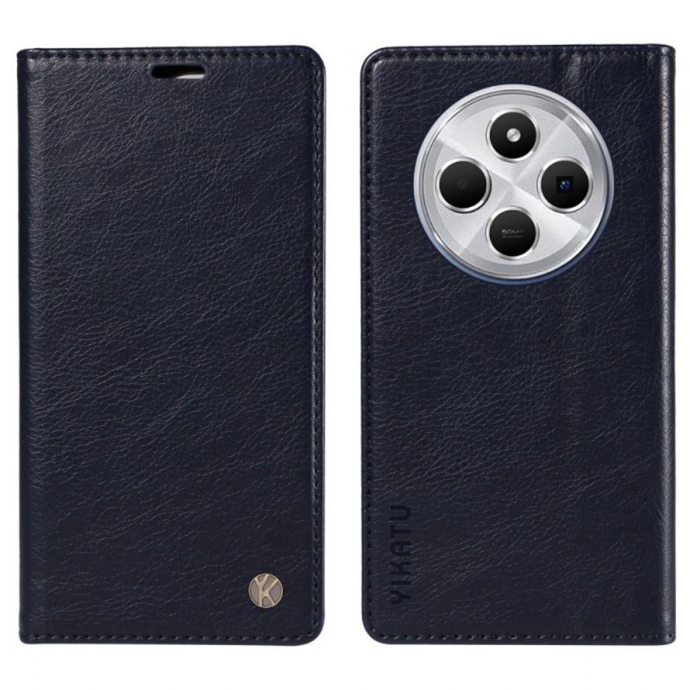 Kožené Pouzdro Folio Poco C75 Retro Design Yikatu