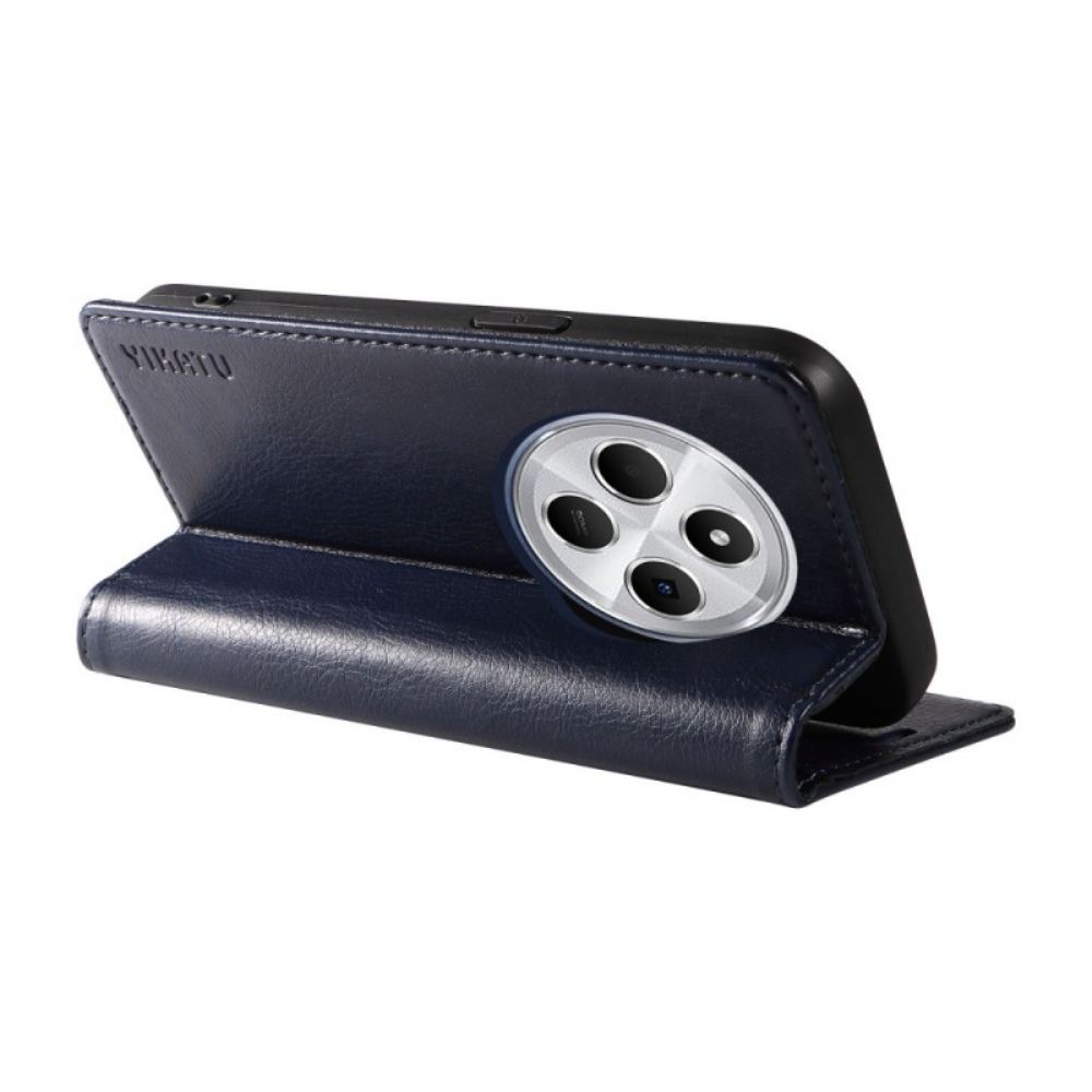 Kožené Pouzdro Folio Poco C75 Retro Design Yikatu