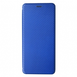 Kožené Pouzdro Folio Poco C75 Textura Uhlíkových Vláken