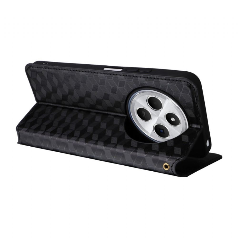 Kožené Pouzdro Poco C75 Kryty Na Mobil Diamantový Vzor