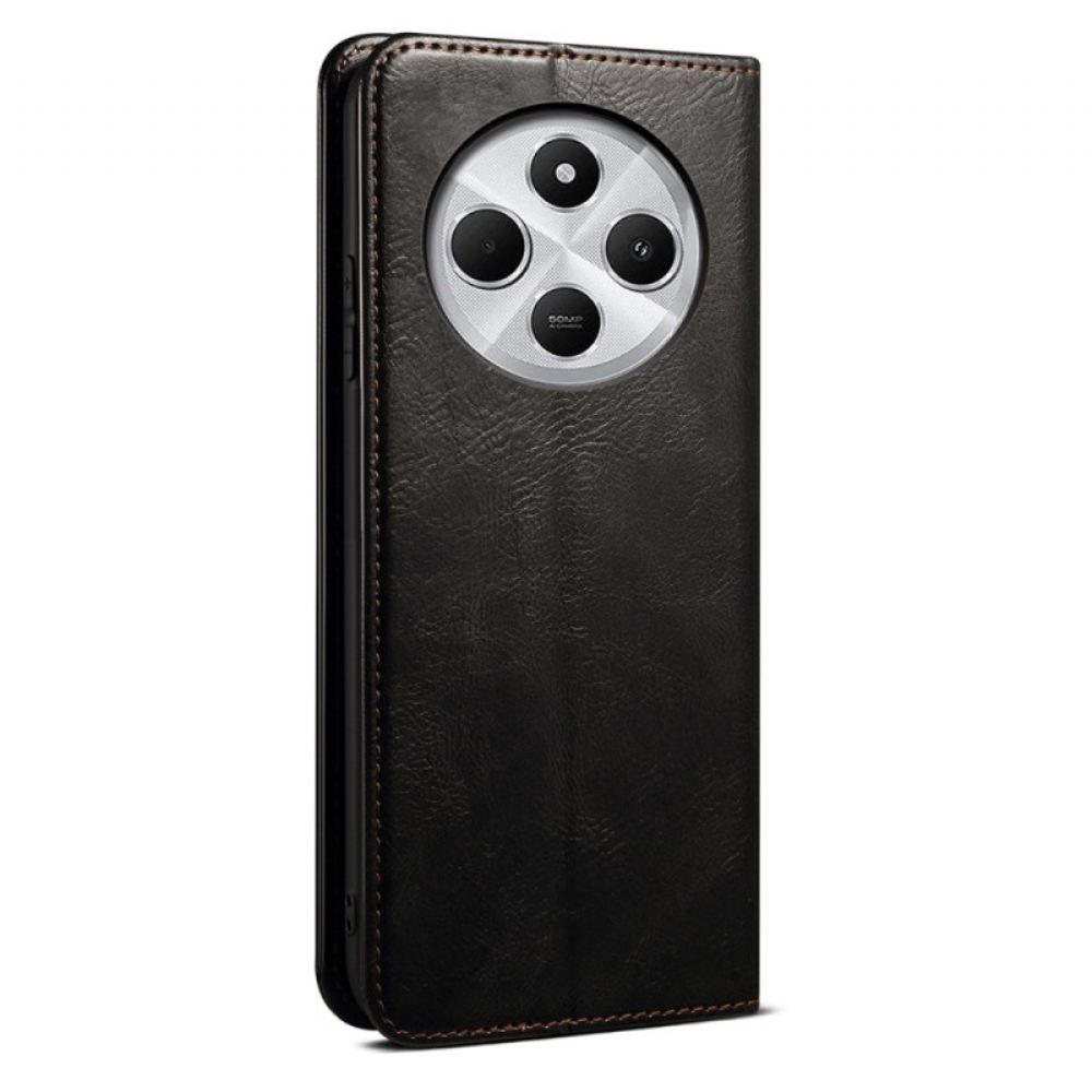 Kožené Pouzdro Poco C75 Kryty Na Mobil Voskovaná Umělá Kůže