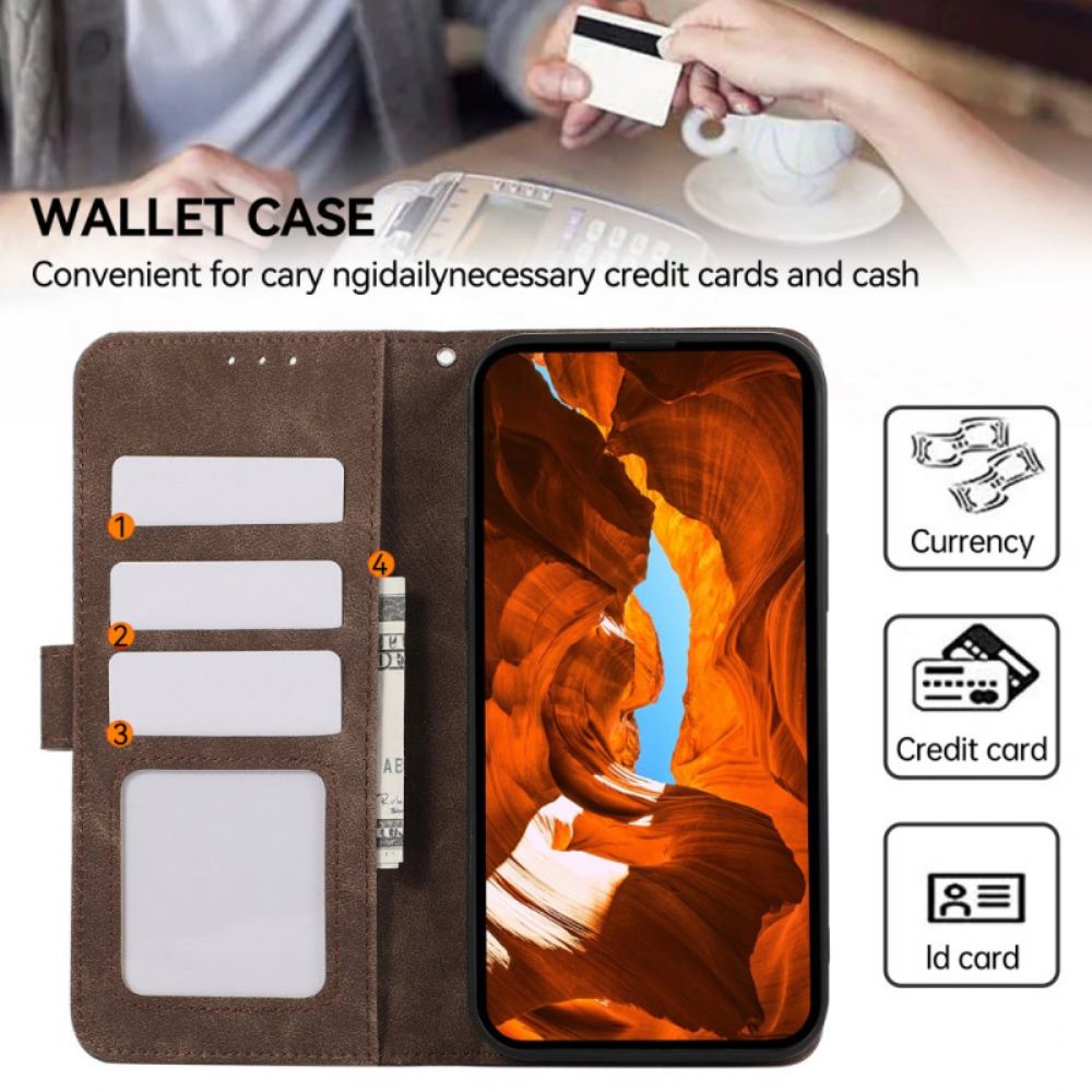 Kožený Kryt Na Poco C75 Dvoubarevný Abeel