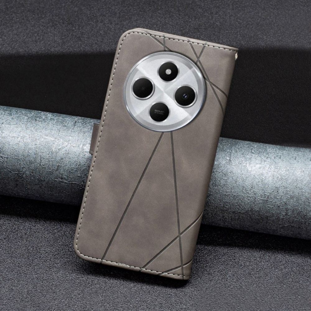 Kožený Kryt Na Poco C75 Geometrická Barva Binfen