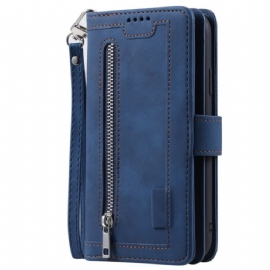 Kožený Kryt Na Poco C75 Multifunkční S Popruhem