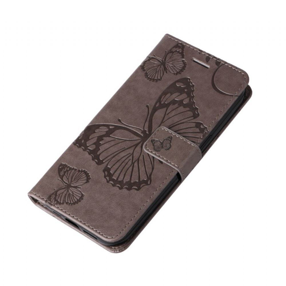 Kožený Kryt Na Poco C75 Obří Motýli