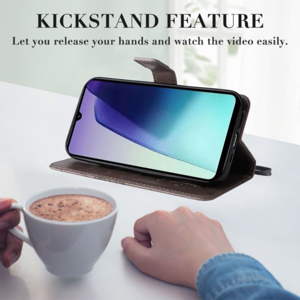 Kožený Kryt Na Poco C75 Obří Motýli