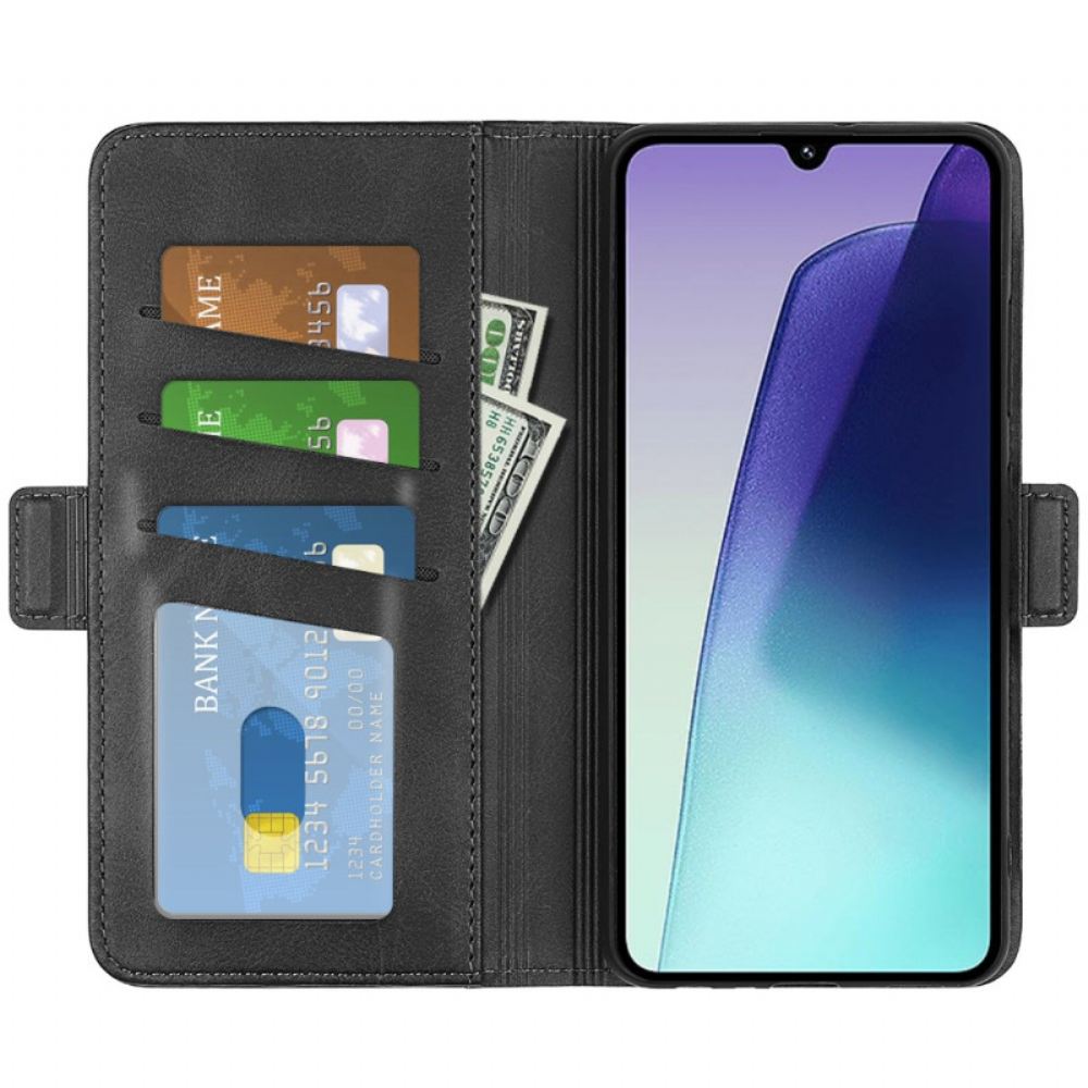 Kožený Kryt Poco C75 Dvojitá Spona