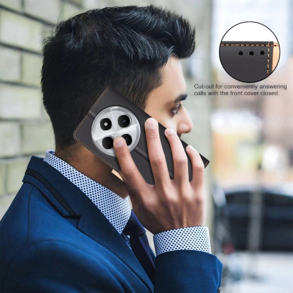 Kožený Kryt Poco C75 Dvoubarevná Barva Binfen