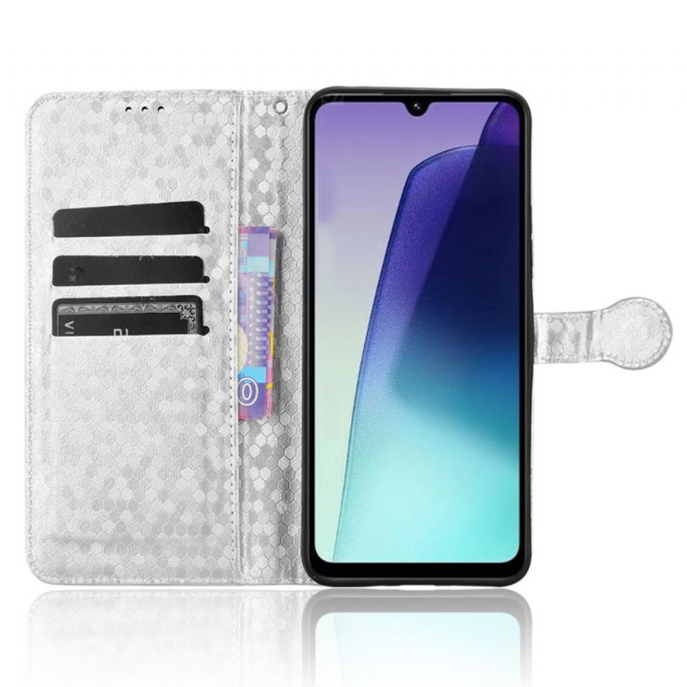 Kožený Kryt Poco C75 Lesklý Punkty S Popruhem