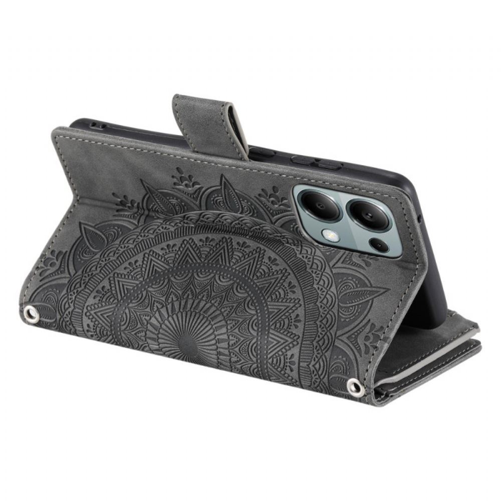 Kožený Kryt Poco C75 Mandalový Semišový Efekt