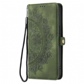 Kožený Kryt Poco C75 Peněženka S Mandalou