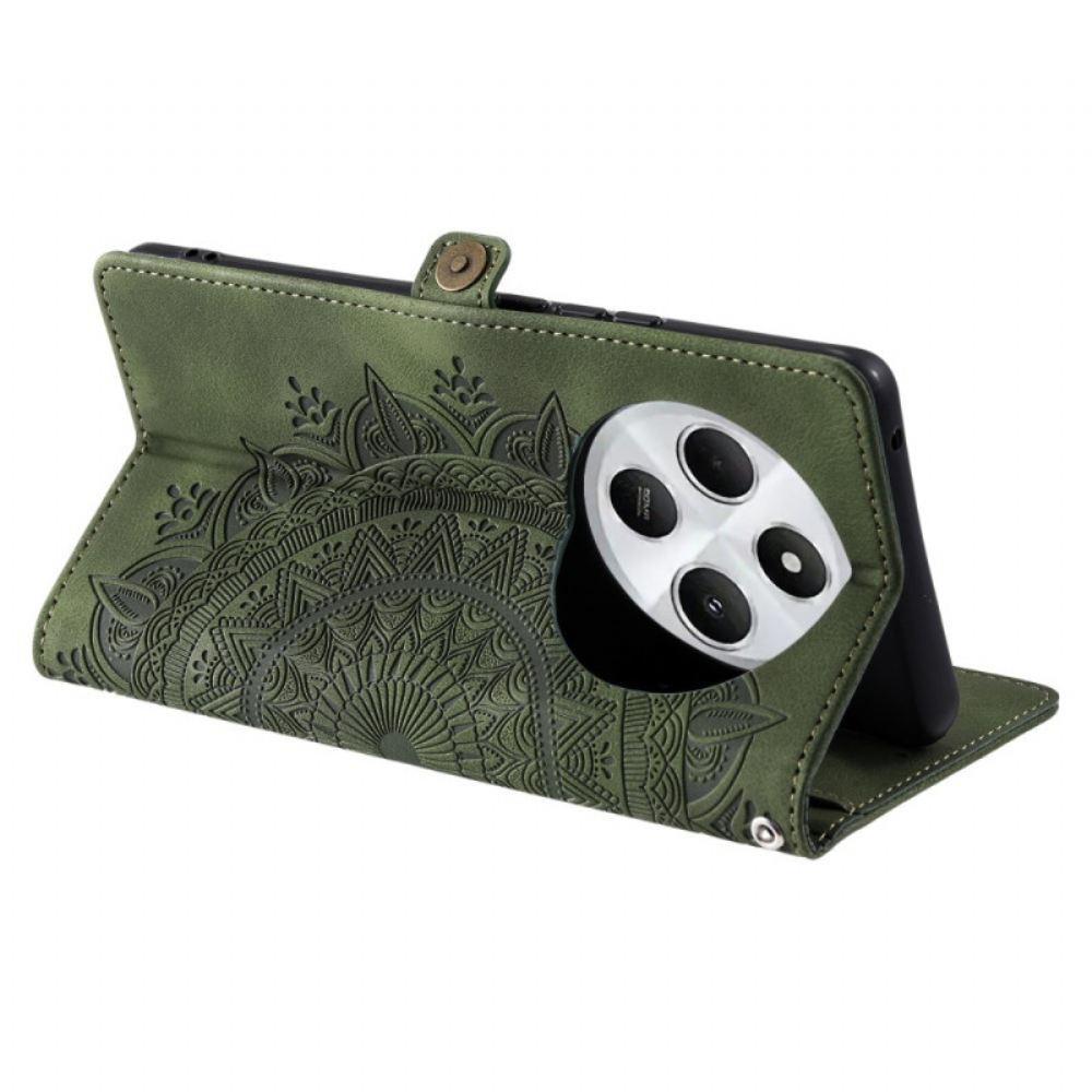 Kožený Kryt Poco C75 Peněženka S Mandalou