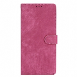 Kožený Kryt Poco C75 Semišový Efekt S Popruhem