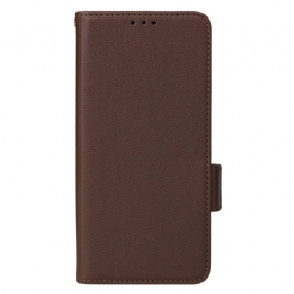 Kožený Kryt Poco C75 Textura Liči S Popruhem