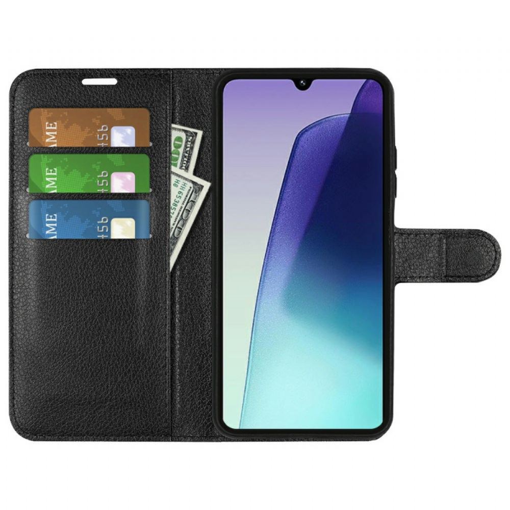 Kožený Kryt Poco C75 Umělá Kůže Liči