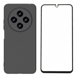 Kryt Poco C75 Matný Silikon S Ochrannou Fólií Z Tvrzeného Skla Wanlonfeng