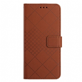 Peněženková Pouzdra Poco C75 Kryty Na Mobil Geometrický Vzor