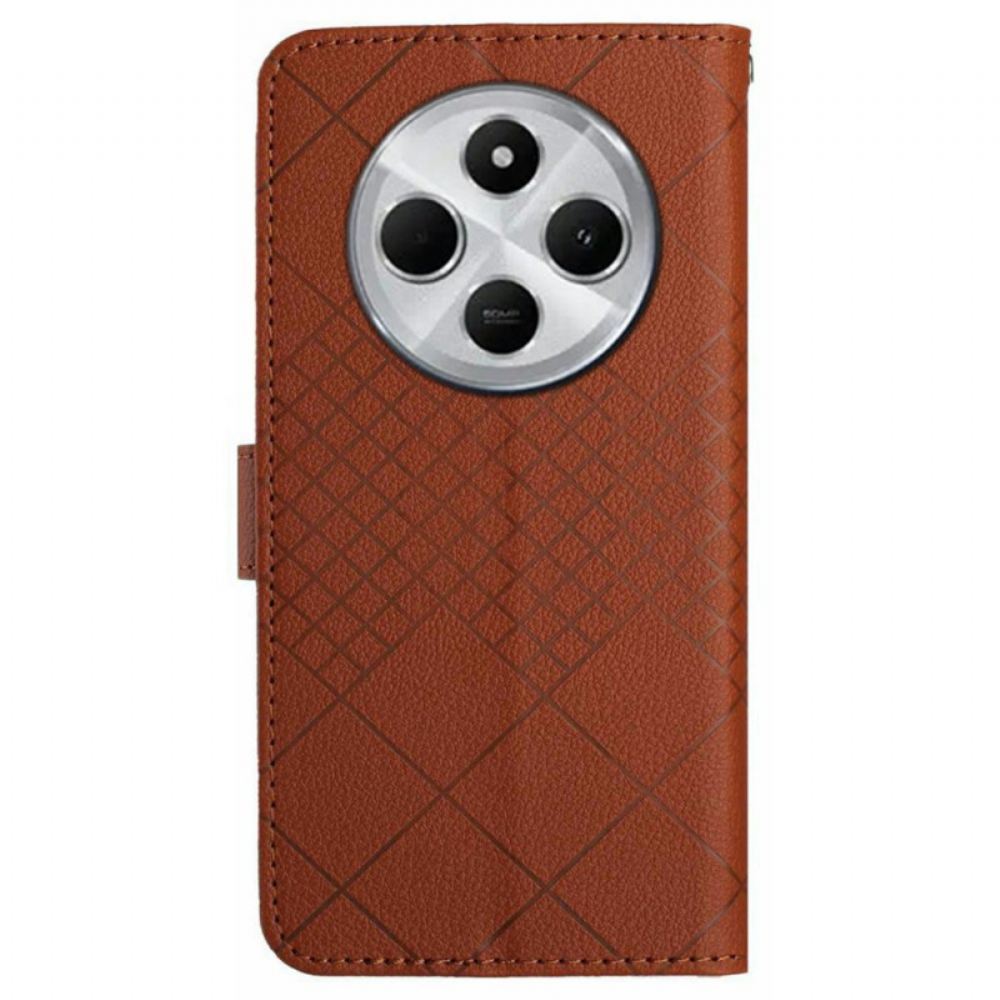 Peněženková Pouzdra Poco C75 Kryty Na Mobil Geometrický Vzor