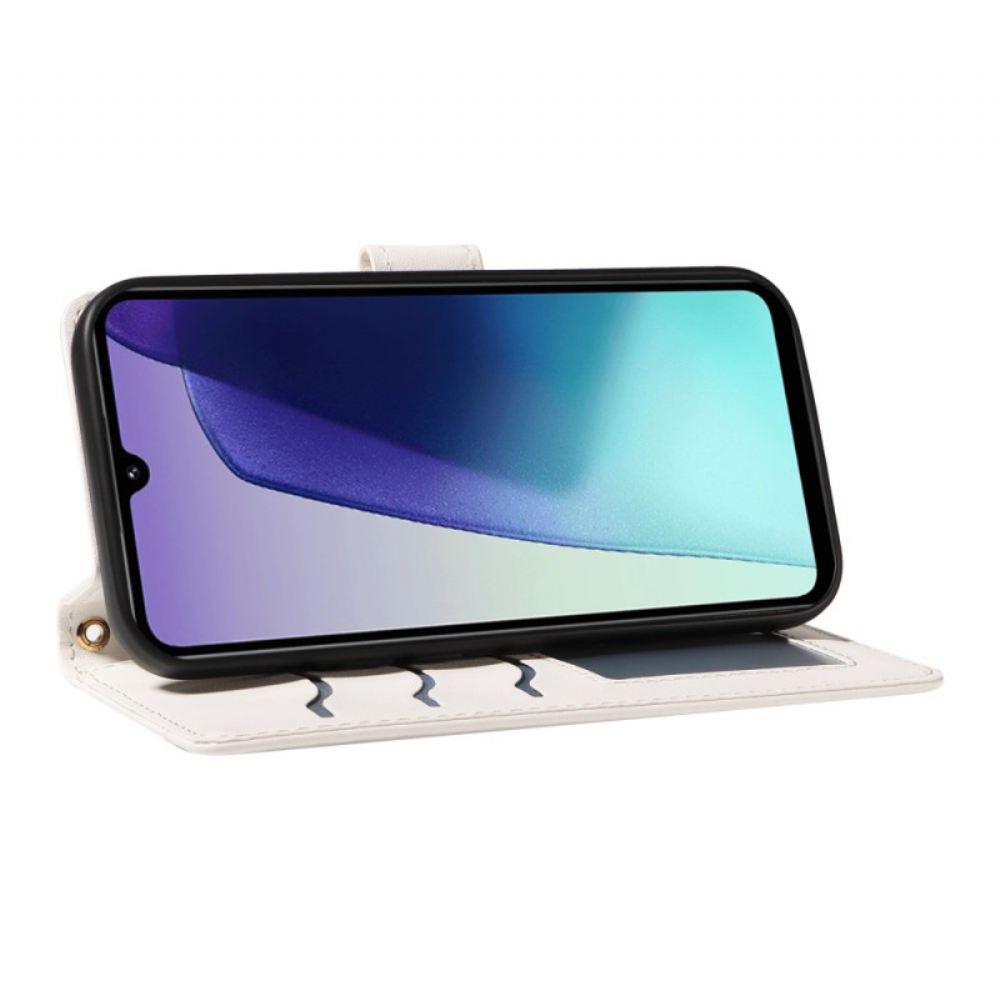 Peněženková Pouzdra Poco C75 Prošívané S Ramenním Popruhem A Náramkem