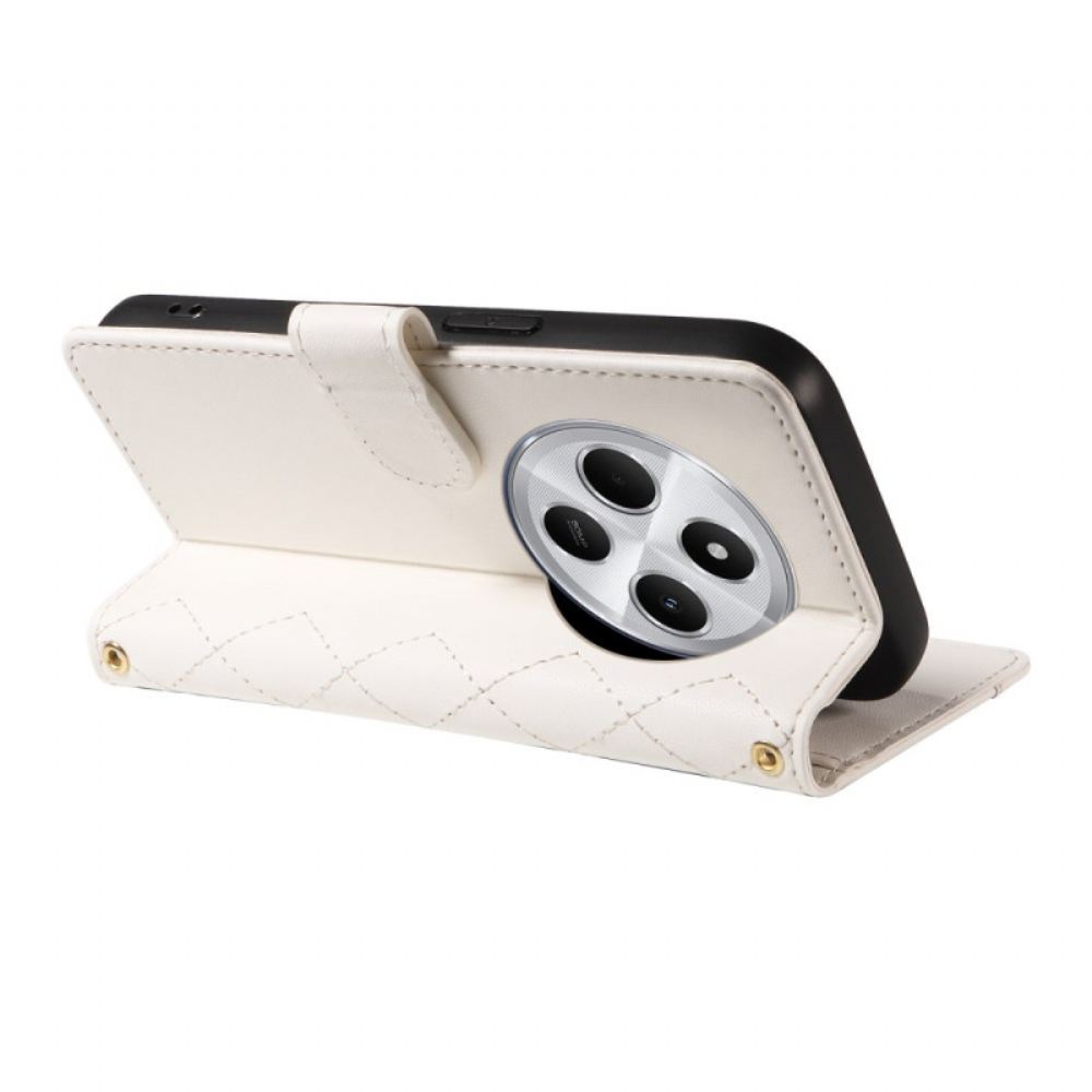 Peněženková Pouzdra Poco C75 Prošívané S Ramenním Popruhem A Náramkem