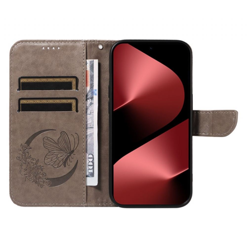 Kožený Kryt Huawei Pura 80 Pro Grafika Motýla