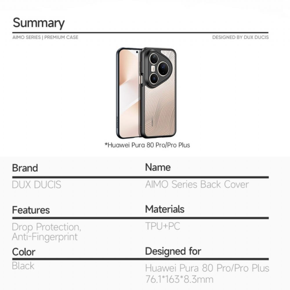 Kryt Huawei Pura 80 Pro Aimo Series Dux Ducis