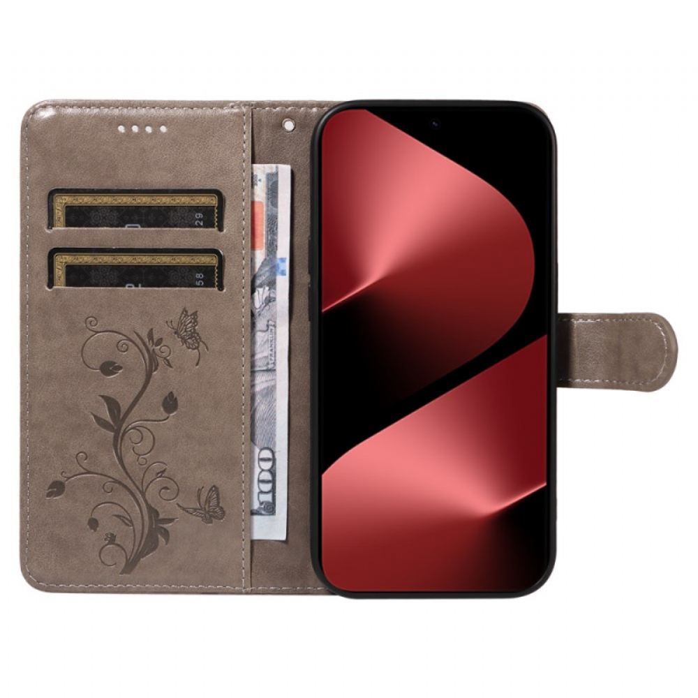 Peněženková Pouzdra Huawei Pura 80 Pro Květinový Vzor