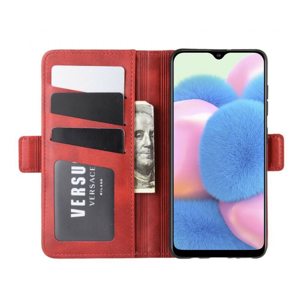 Flipové Pouzdro Na Samsung Galaxy A41 Kožené Pouzdro Vintage Dvojitá Klapka