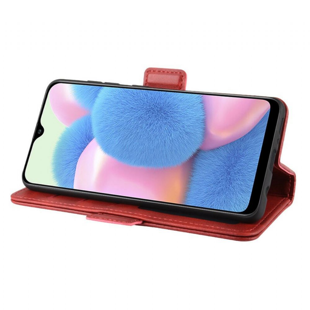 Flipové Pouzdro Na Samsung Galaxy A41 Kožené Pouzdro Vintage Dvojitá Klapka