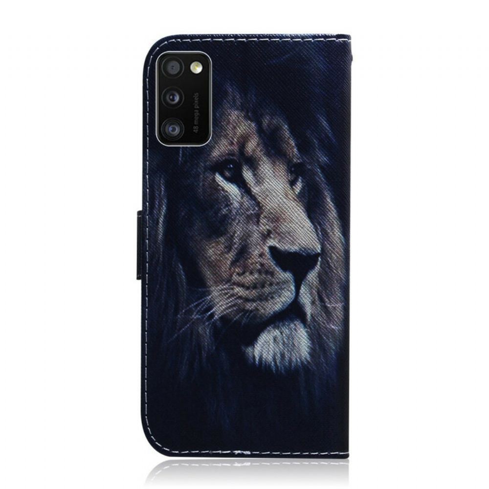 Flipové Pouzdro Na Samsung Galaxy A41 Snící Lev
