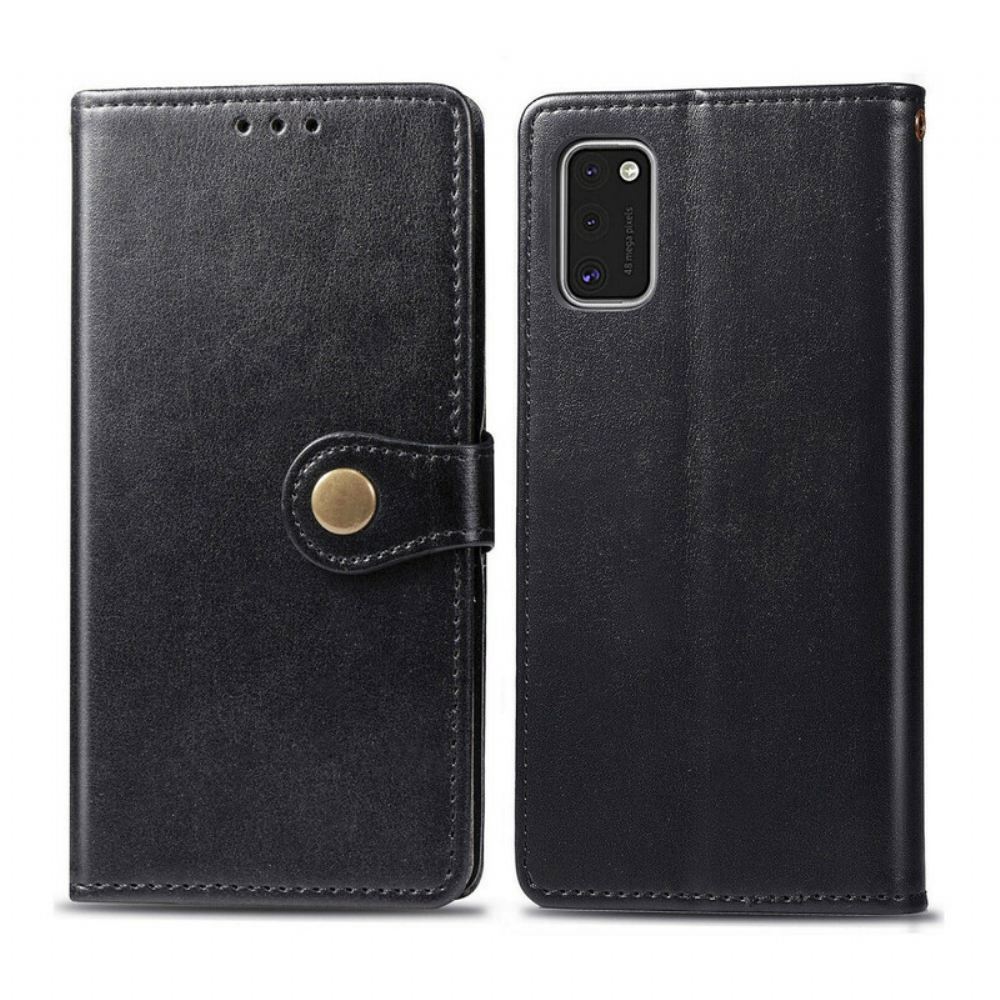 Flipové Pouzdro Na Samsung Galaxy A41 Umělá Kůže A Vintage Spona