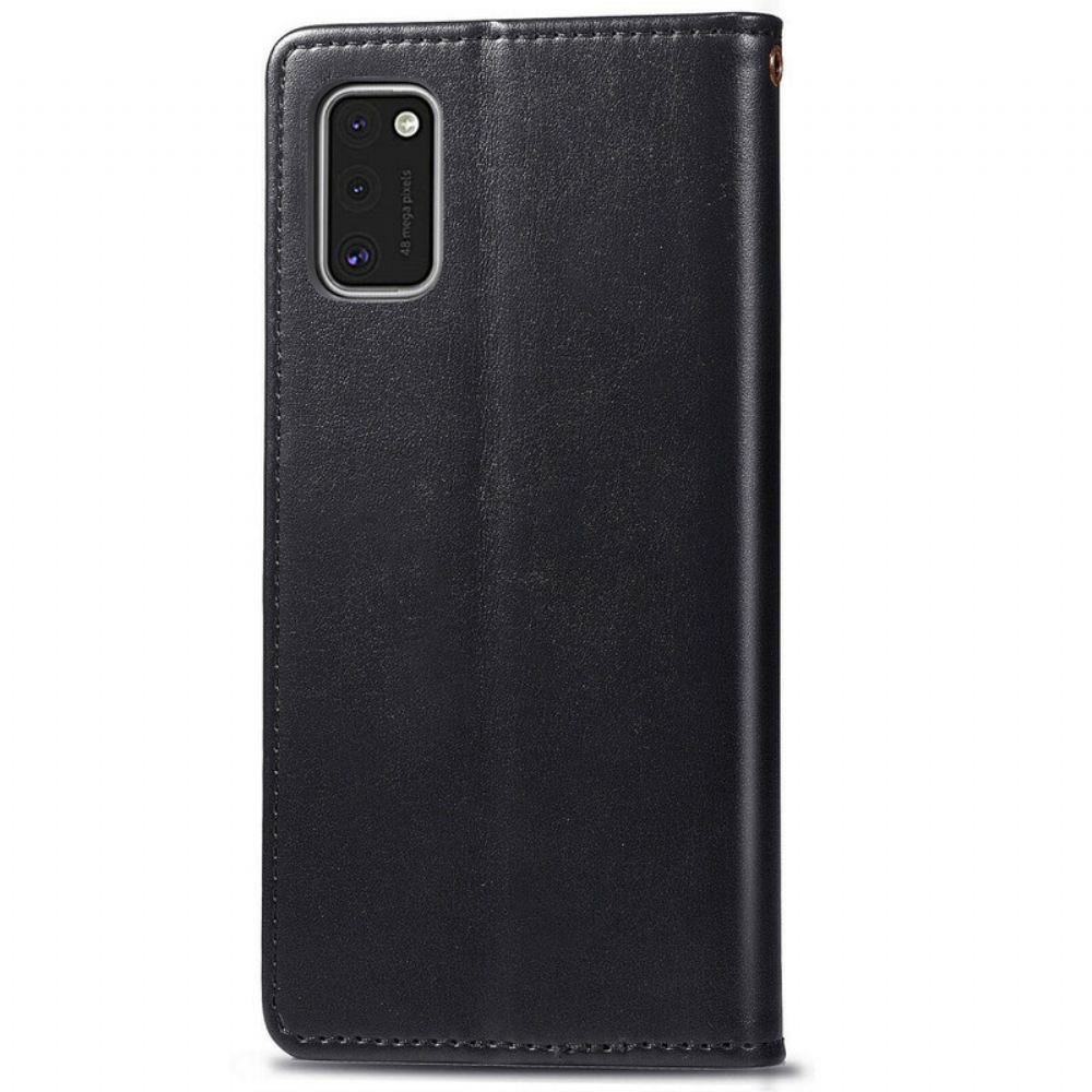Flipové Pouzdro Na Samsung Galaxy A41 Umělá Kůže A Vintage Spona
