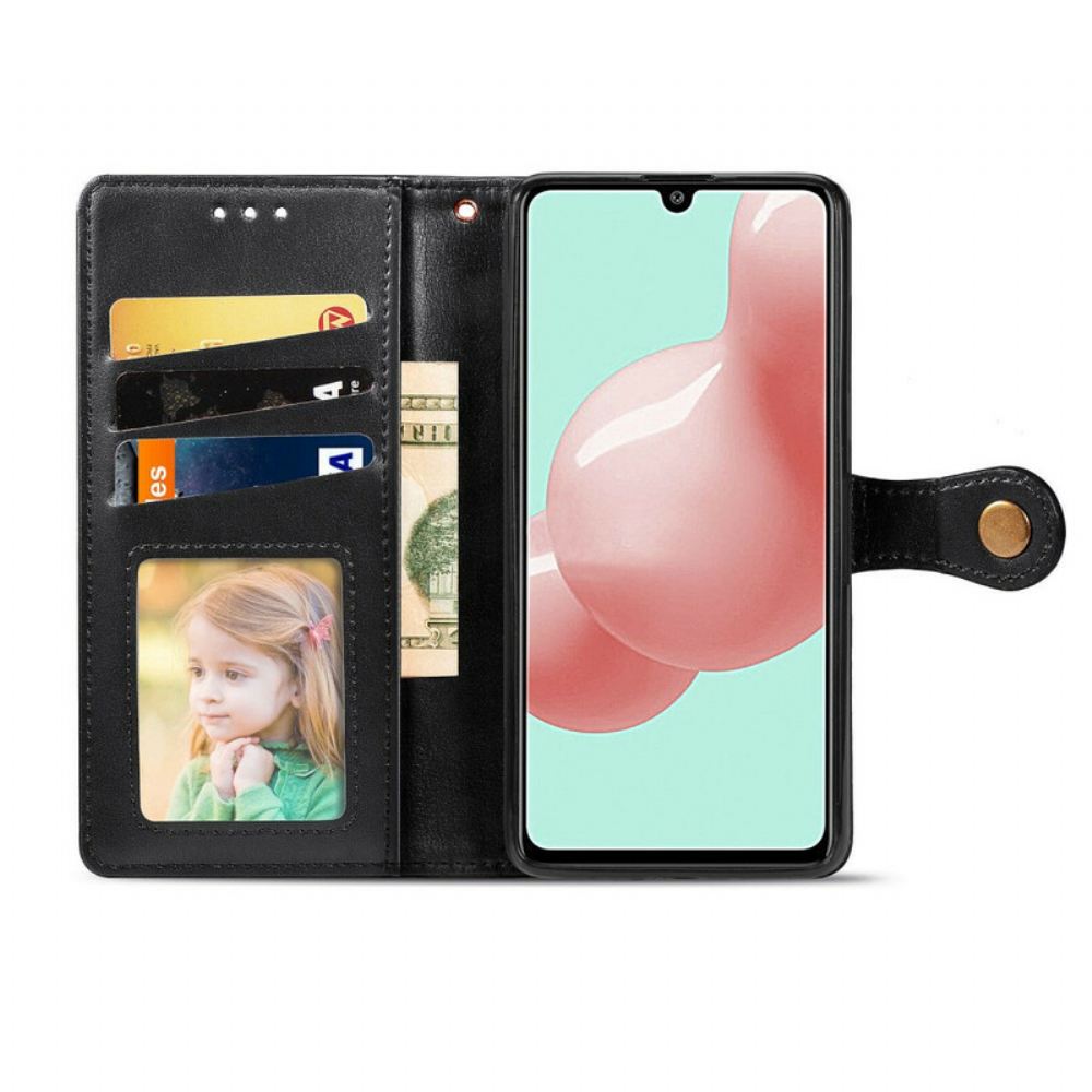 Flipové Pouzdro Na Samsung Galaxy A41 Umělá Kůže A Vintage Spona