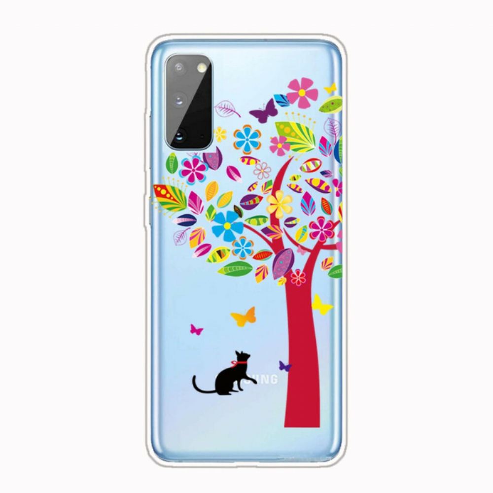 Kryt Na Samsung Galaxy A41 Kočka Pod Stromem