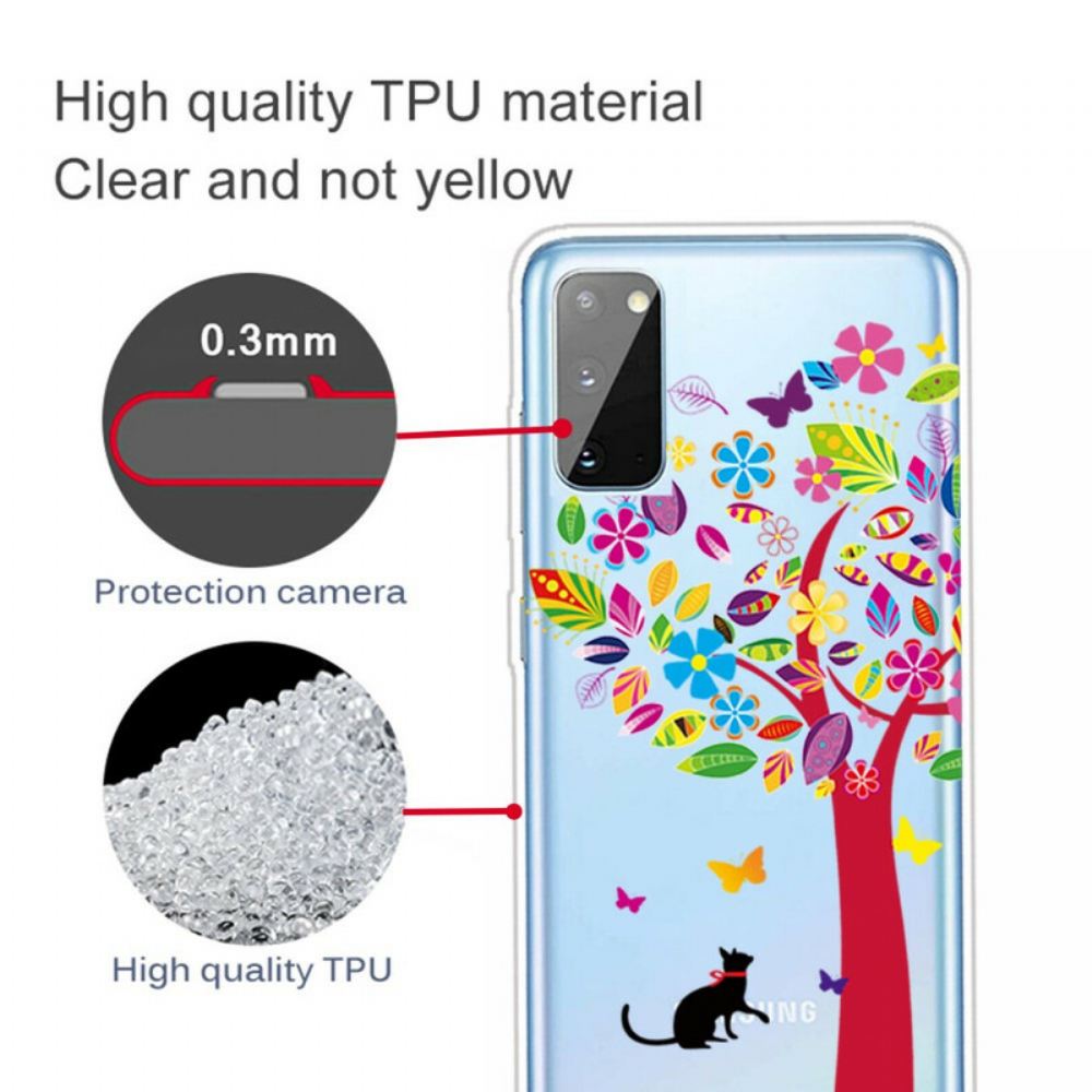 Kryt Na Samsung Galaxy A41 Kočka Pod Stromem