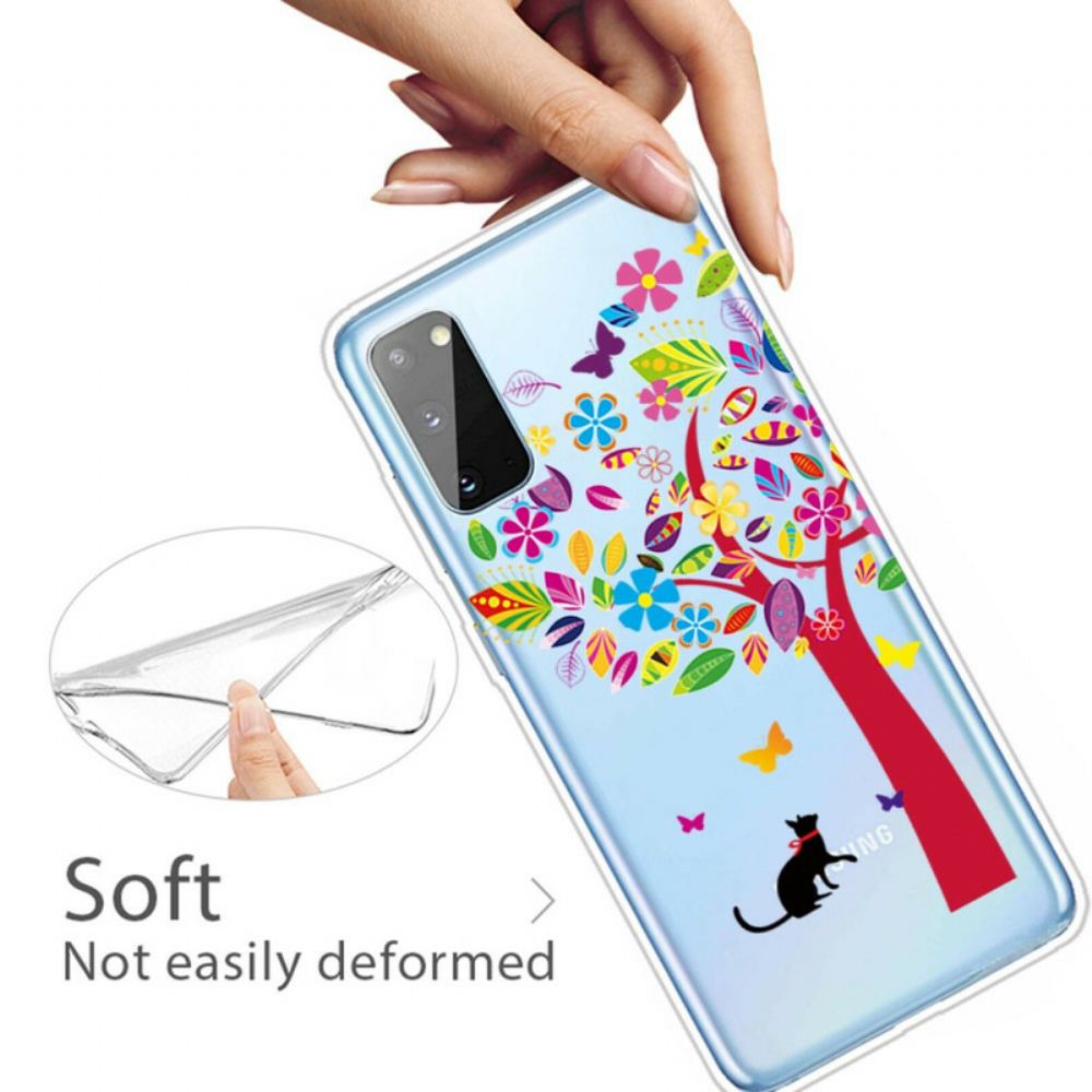 Kryt Na Samsung Galaxy A41 Kočka Pod Stromem