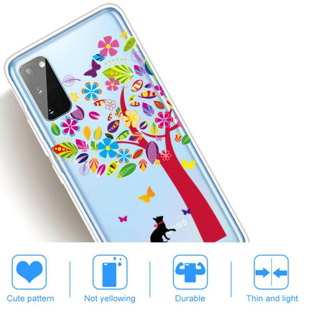 Kryt Na Samsung Galaxy A41 Kočka Pod Stromem