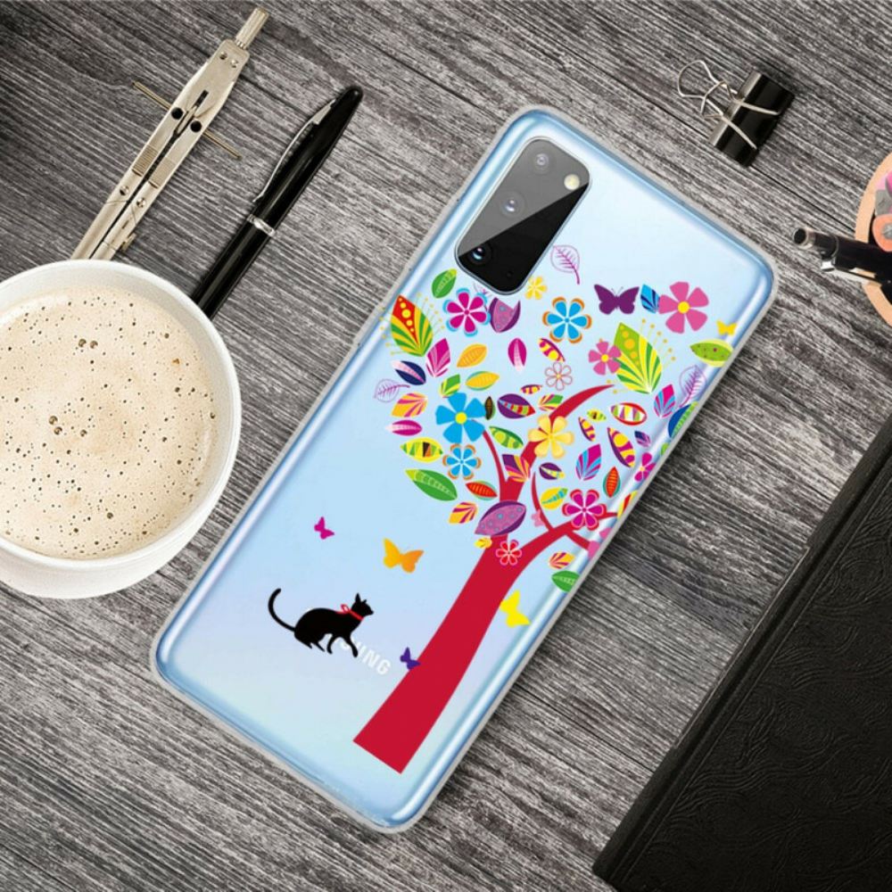 Kryt Na Samsung Galaxy A41 Kočka Pod Stromem