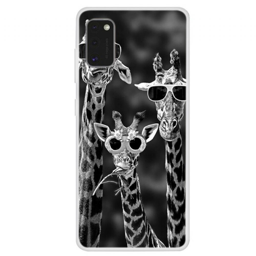 Kryty Na Mobil Na Samsung Galaxy A41 Brýlené Žirafy