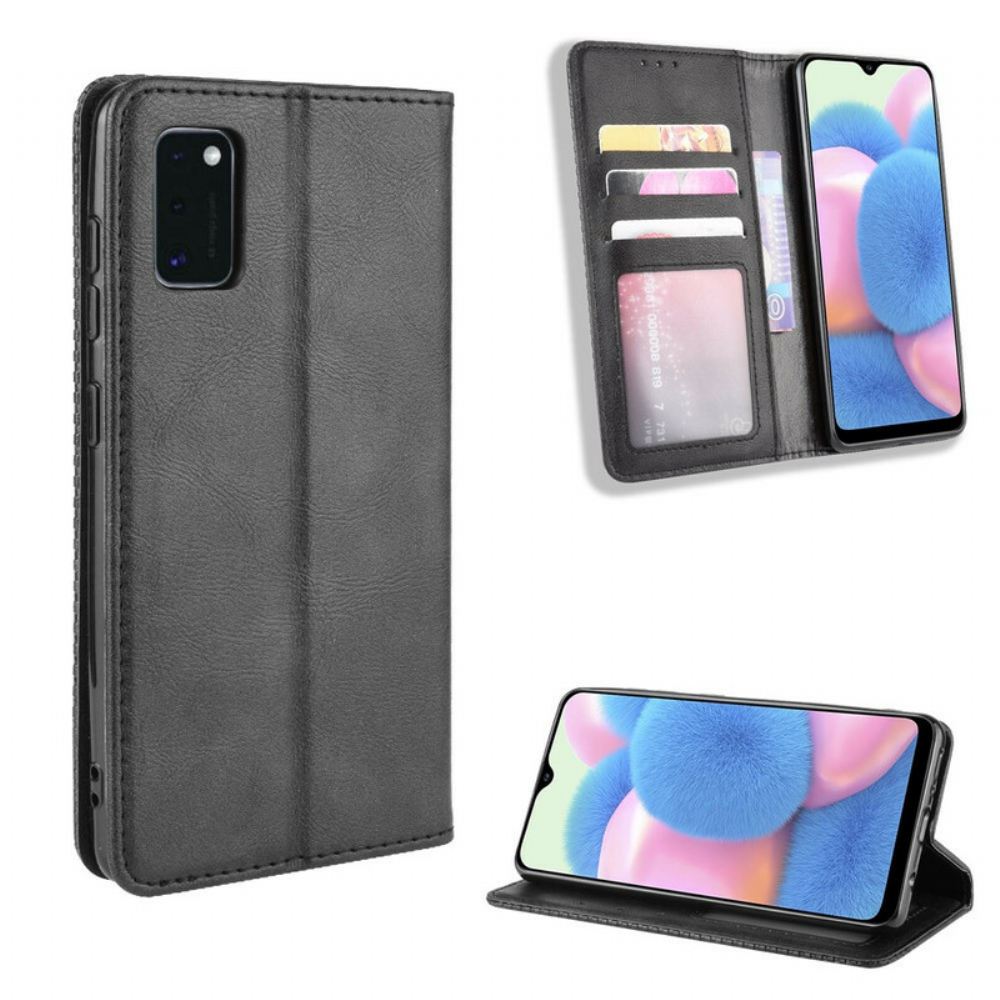 Kryty Na Mobil Na Samsung Galaxy A41 Flipové Pouzdro Stylizovaný Vintage Kožený Efekt
