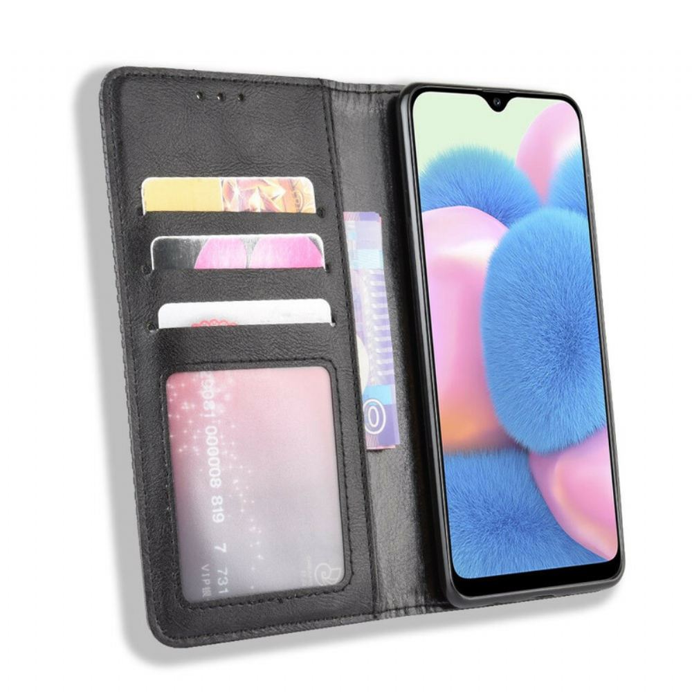 Kryty Na Mobil Na Samsung Galaxy A41 Flipové Pouzdro Stylizovaný Vintage Kožený Efekt