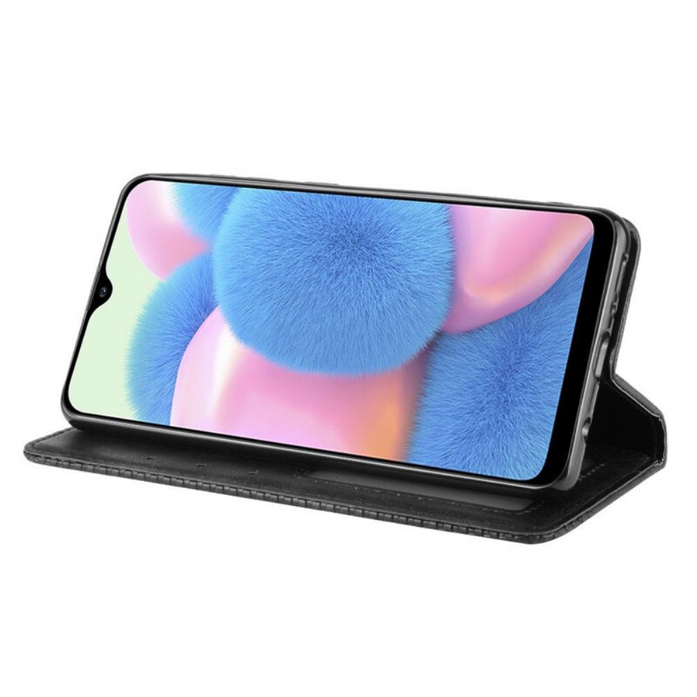 Kryty Na Mobil Na Samsung Galaxy A41 Flipové Pouzdro Stylizovaný Vintage Kožený Efekt