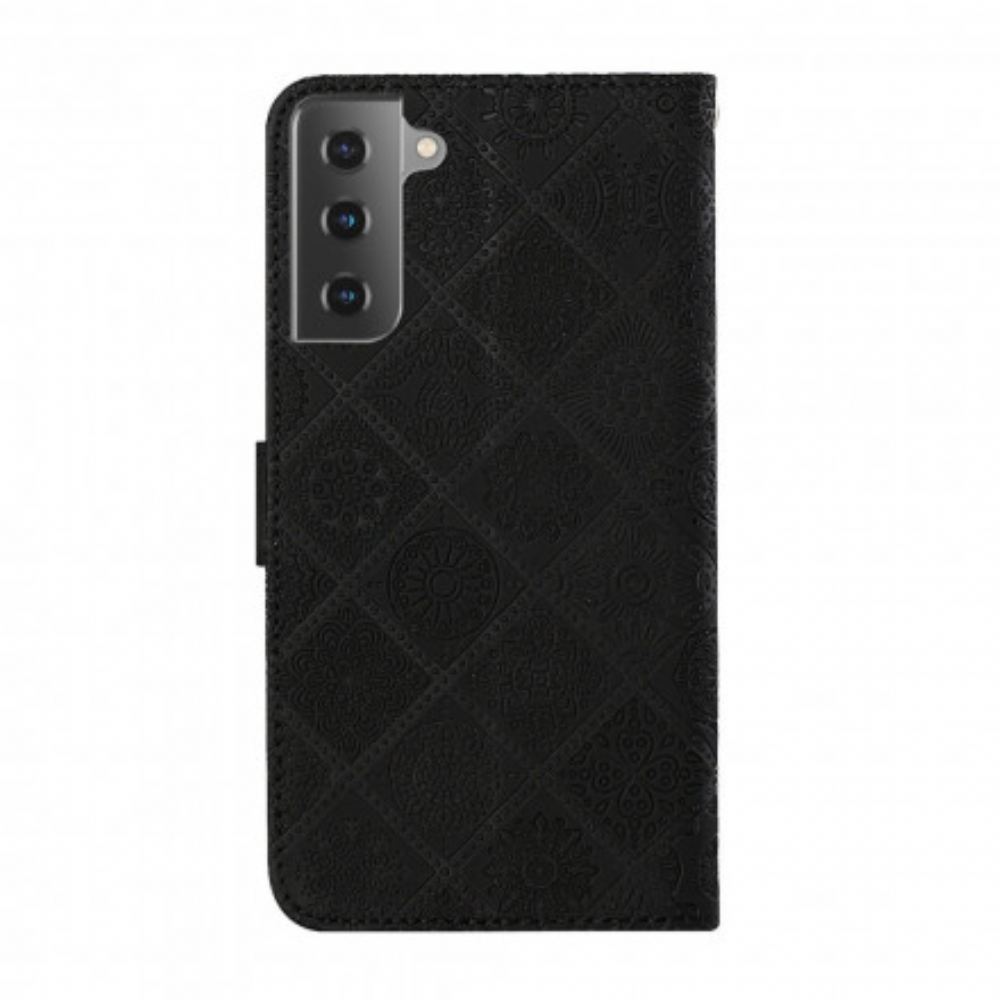 Flipové Pouzdro Na Samsung Galaxy S21 5G Gobelínový Vzor