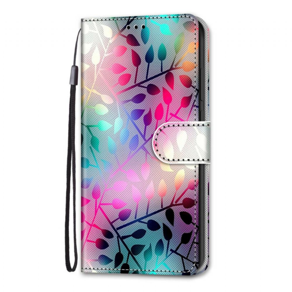 Flipové Pouzdro Na Samsung Galaxy S21 5G Neonové Listy